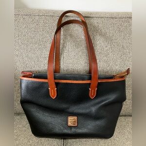 Dooney & Bourke Ridley Black Pebbled Leather Tote Bag
